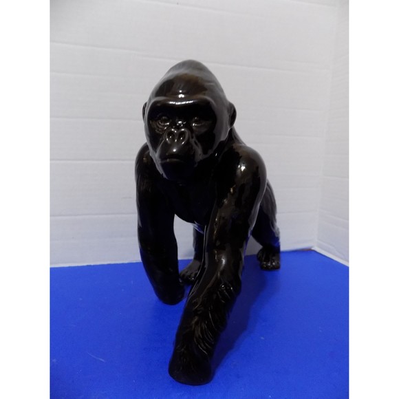NEW Silverback Gorilla Monkey Statue Figurine Apes Chimps Ceramic - Picture 4 of 5